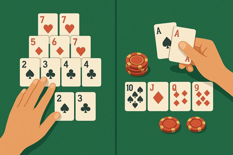 So sánh Mậu Binh và Poker